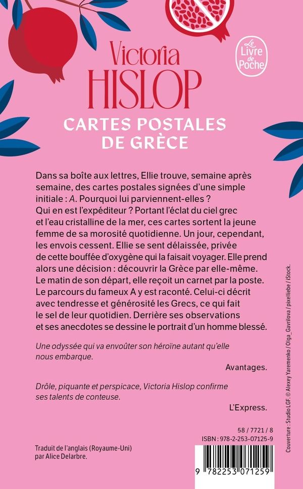 Quatrième de couverture de « Cartes postales de Grèce »