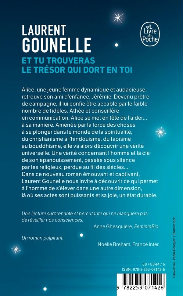 Quatrième de couverture de « Et tu trouveras le trésor qui dort en toi : roman »