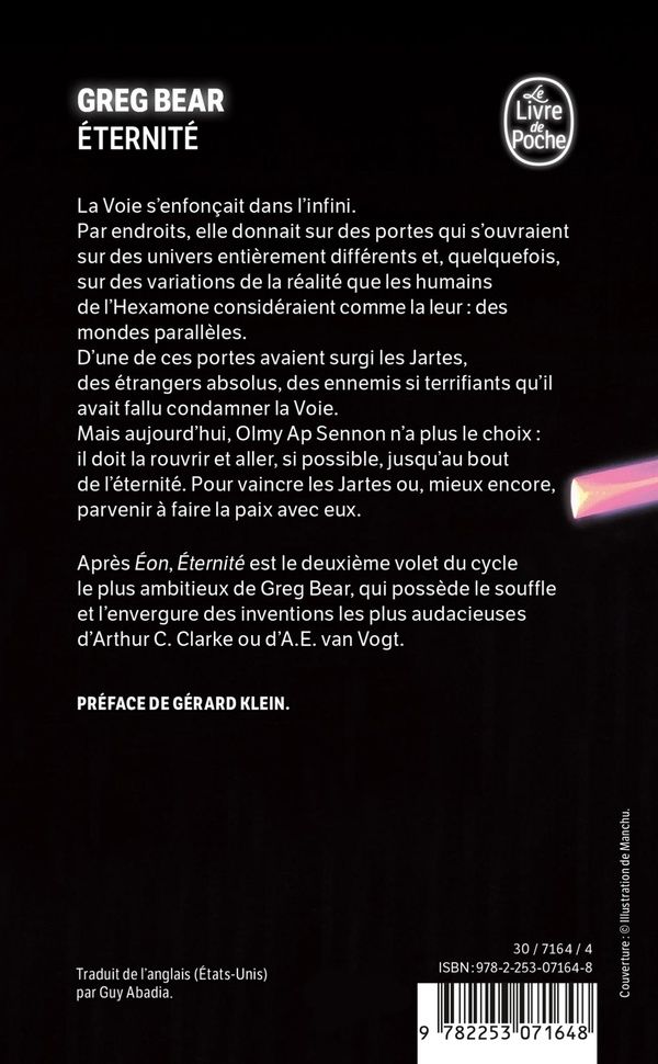 Quatrième de couverture de « ETERNITE (CYCLE DE L'HEXAMONE, TOME 2) »