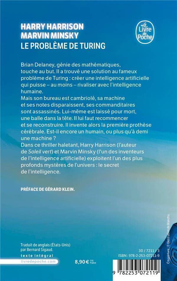 Quatrième de couverture de « LE PROBLEME DE TURING »