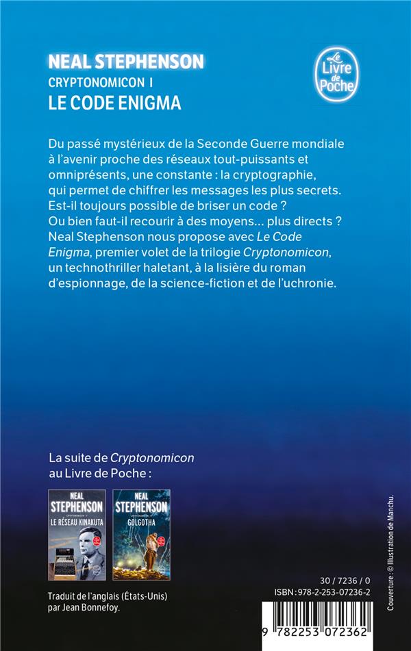 Quatrième de couverture de « LE CODE ENIGMA (CRYPTONOMICON, TOME 1) »