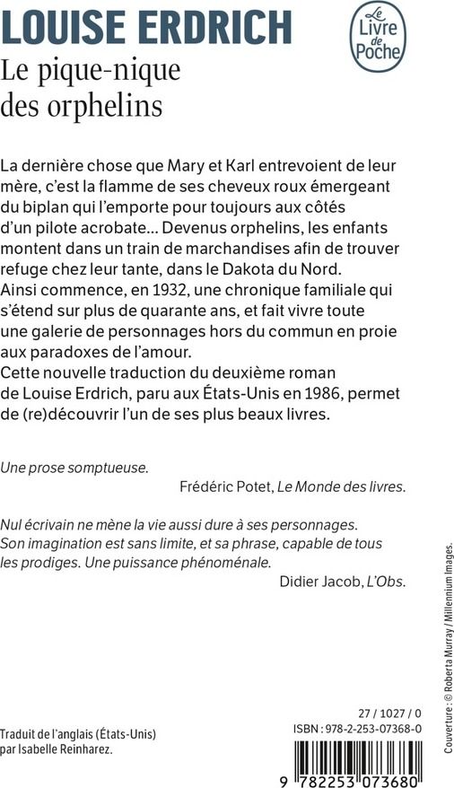 Quatrième de couverture de « Le pique-nique des orphelins : roman »