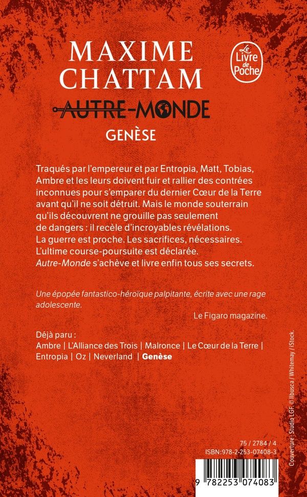 Quatrième de couverture de « Genèse : roman »
