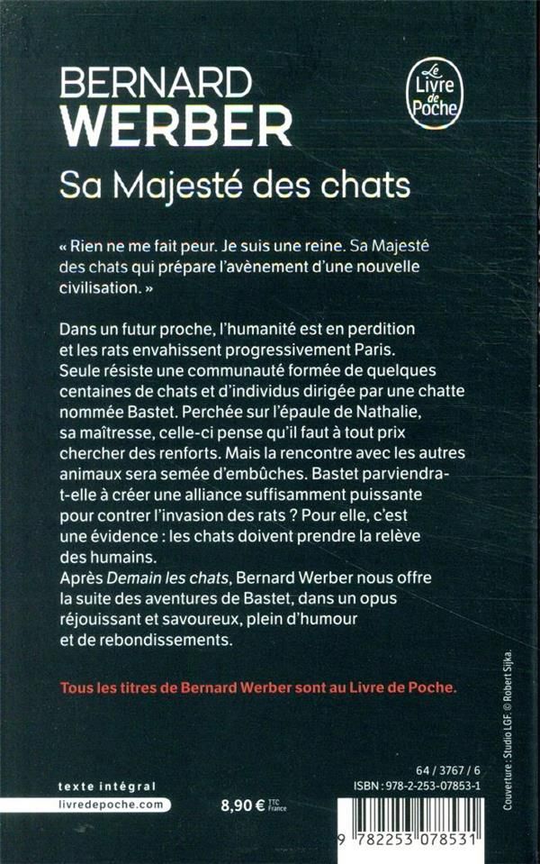 Quatrième de couverture de « Sa Majesté des chats : roman »