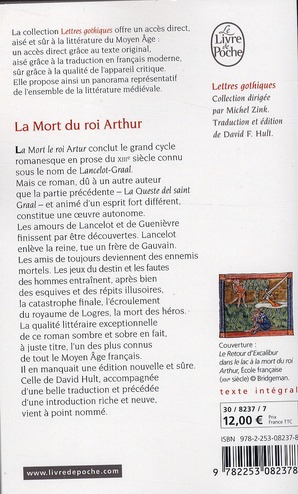 Quatrième de couverture de « LA MORT DU ROI ARTHUR »