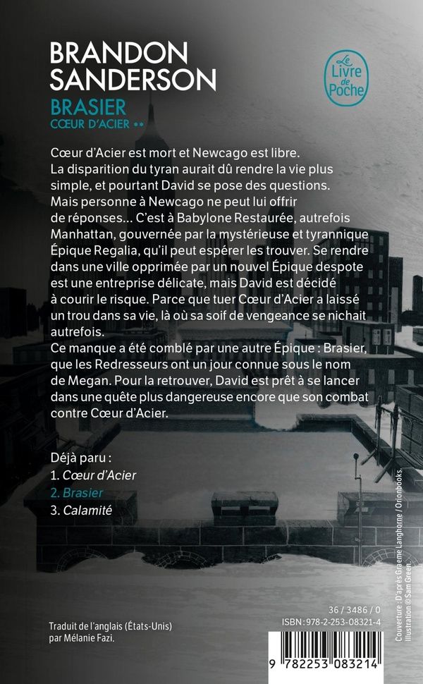 Quatrième de couverture de « Brasier »