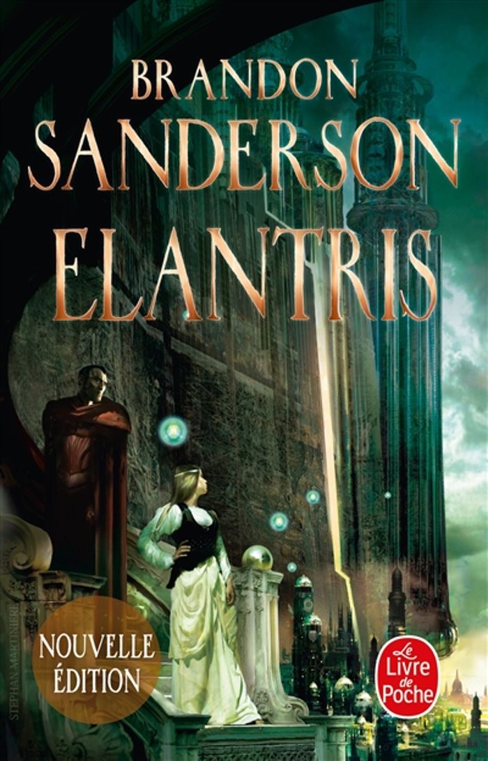 Couverture du livre « Elantris » de Brandon Sanderson, librairie Les Contes Infusés à Corte
