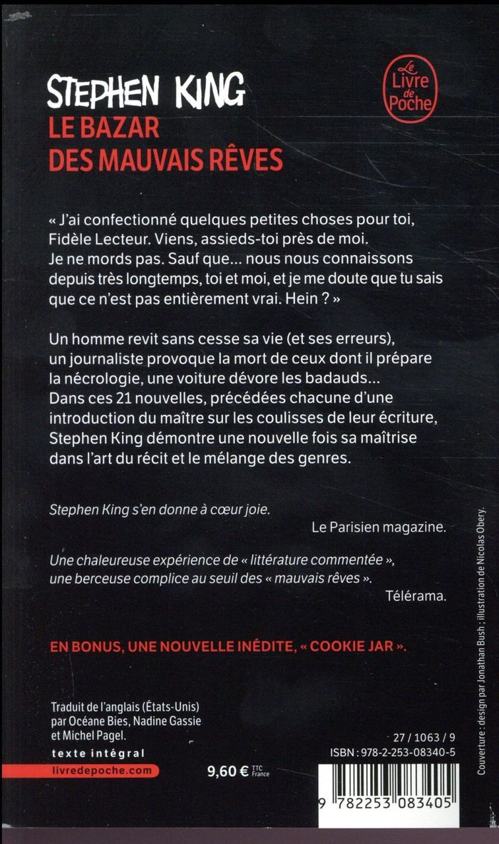 Quatrième de couverture de « LE BAZAR DES MAUVAIS REVES »