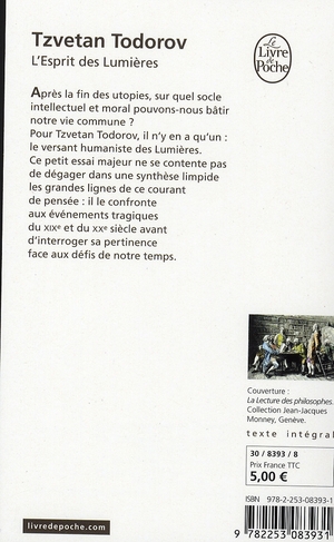 Quatrième de couverture de « L'ESPRIT DES LUMIERES »