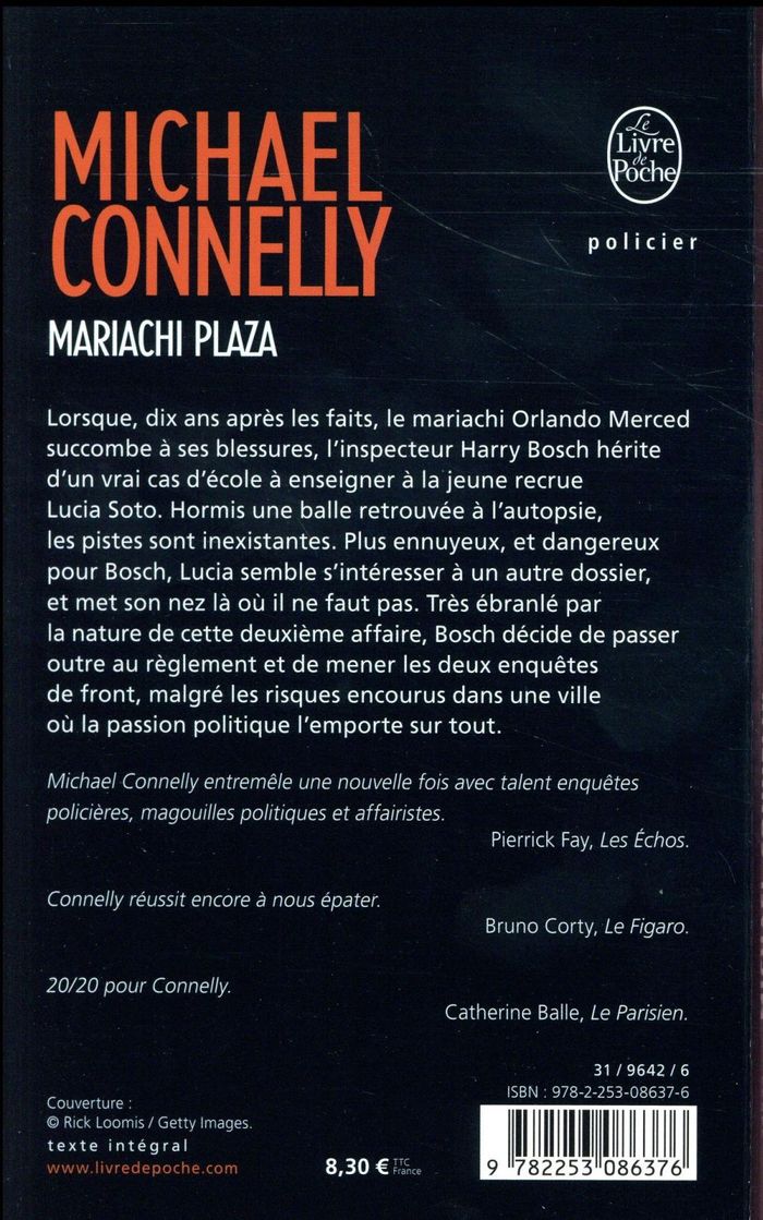 Quatrième de couverture de « Mariachi Plaza : roman »