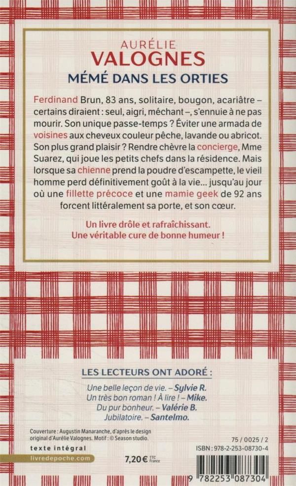Quatrième de couverture de « Mémé dans les orties »