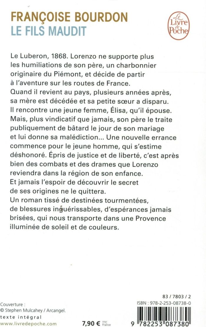 Quatrième de couverture de « Le fils maudit »