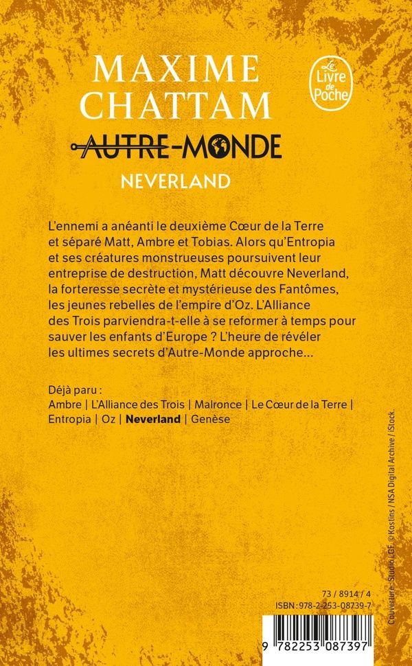 Quatrième de couverture de « Neverland : roman »