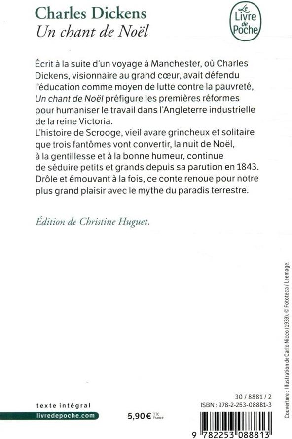 Quatrième de couverture de « UN CHANT DE NOEL »