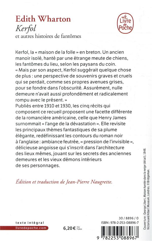 Quatrième de couverture de « Kerfol : et autres histoires de fantômes »