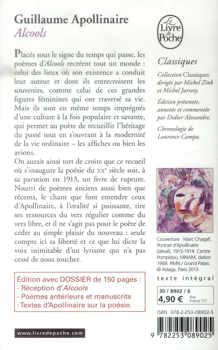 Quatrième de couverture de « ALCOOLS »