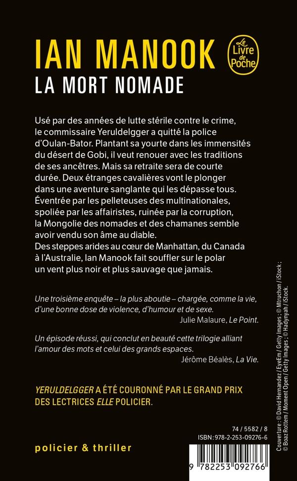 Quatrième de couverture de « La mort nomade : roman »