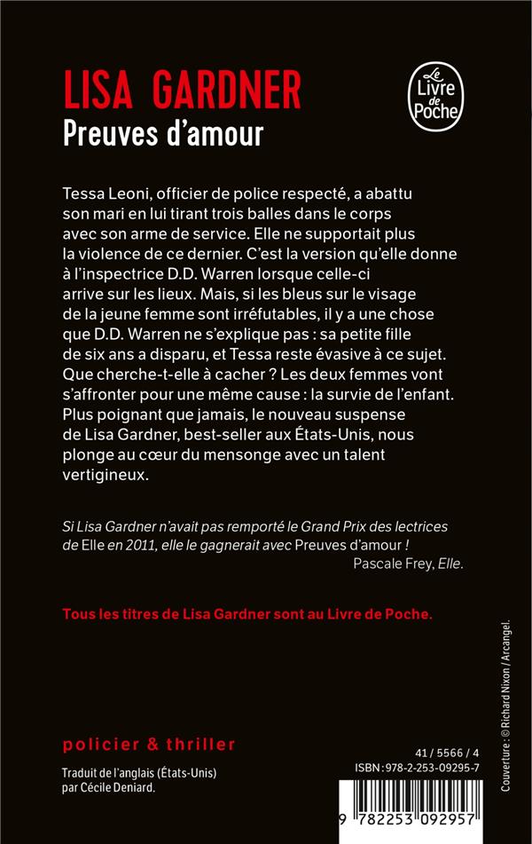 Quatrième de couverture de « Preuves d'amour : roman »