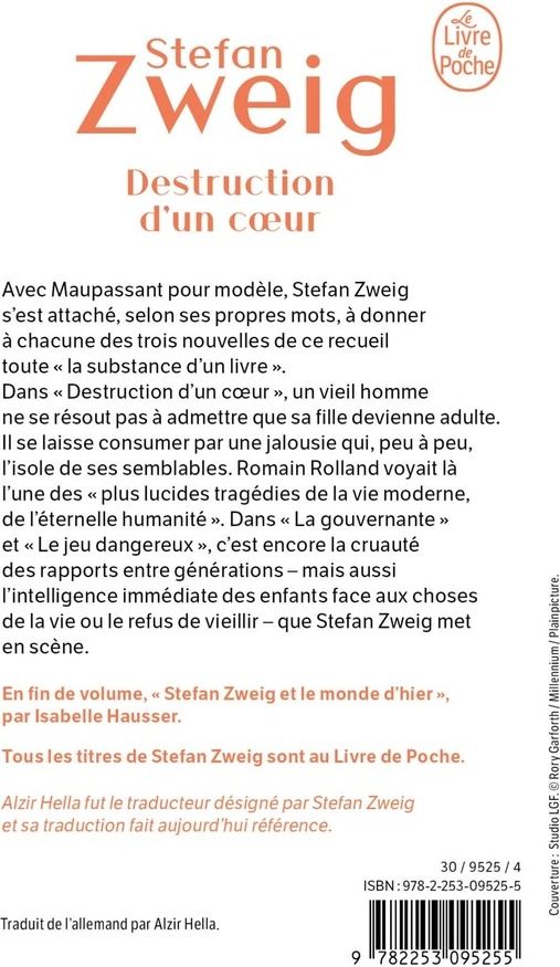 Quatrième de couverture de « DESTRUCTION D'UN COEUR »