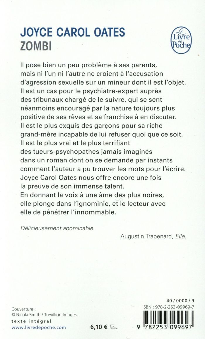 Quatrième de couverture de « Zombi : roman »