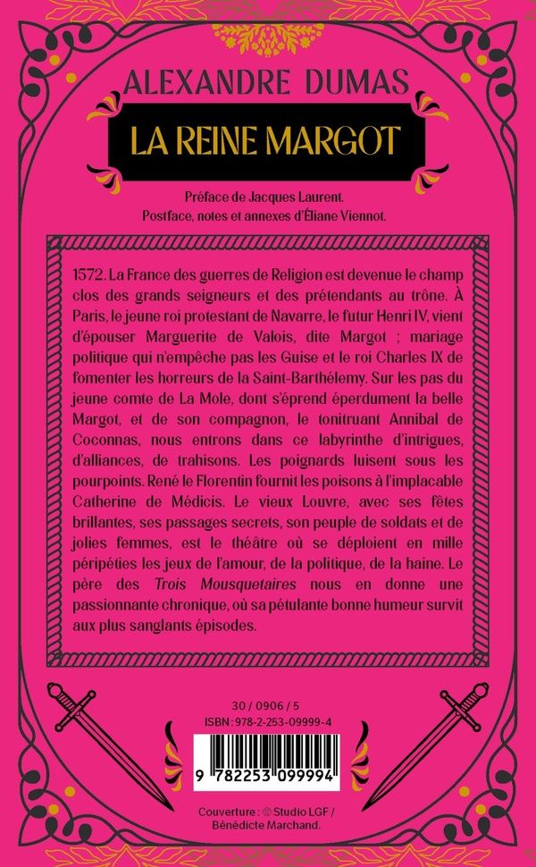 Quatrième de couverture de « LA REINE MARGOT »