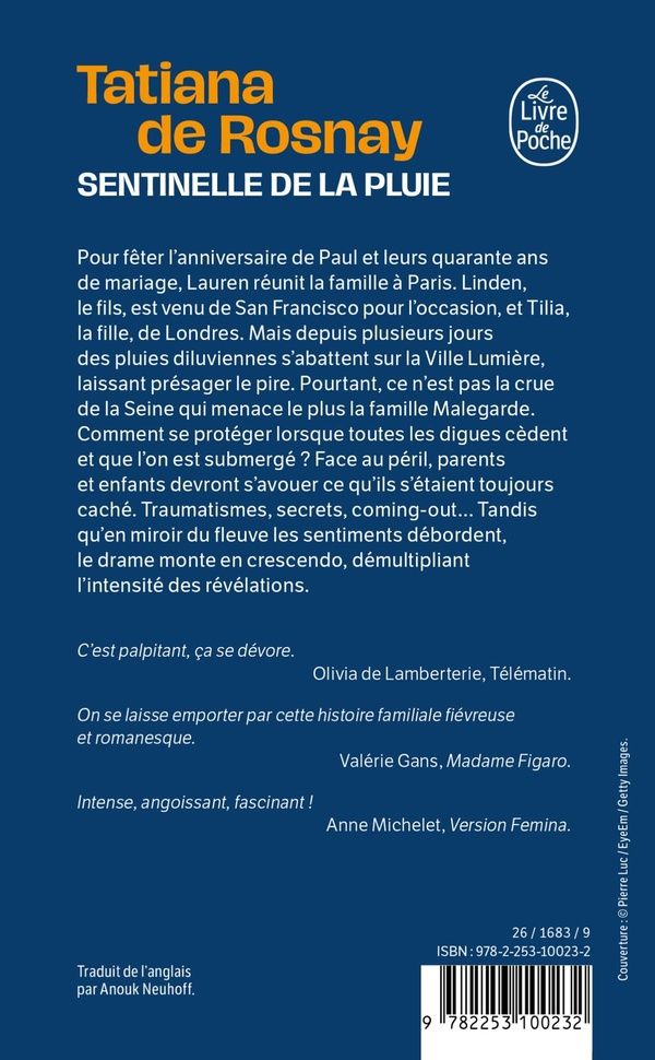 Quatrième de couverture de « Sentinelle de la pluie : roman »