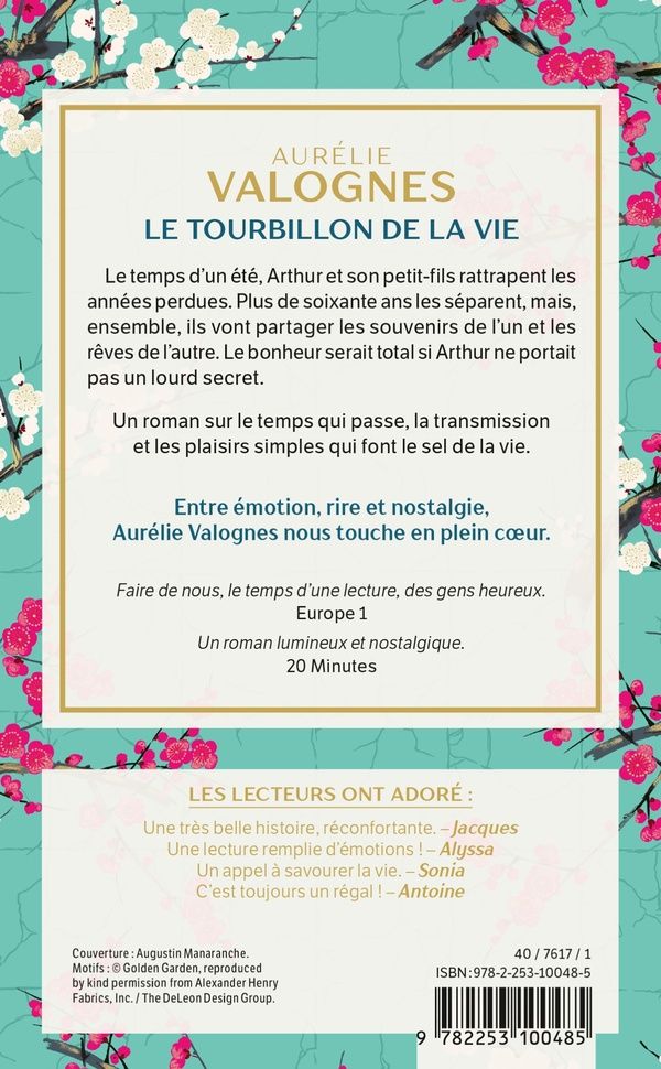 Quatrième de couverture de « Le tourbillon de la vie »