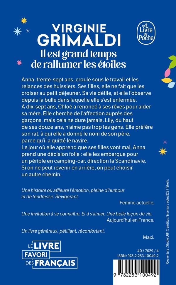 Quatrième de couverture de « IL EST GRAND TEMPS DE RALLUMER LES ETOILES »