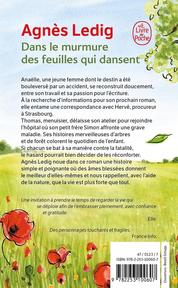 Quatrième de couverture de « Dans le murmure des feuilles qui dansent : roman »