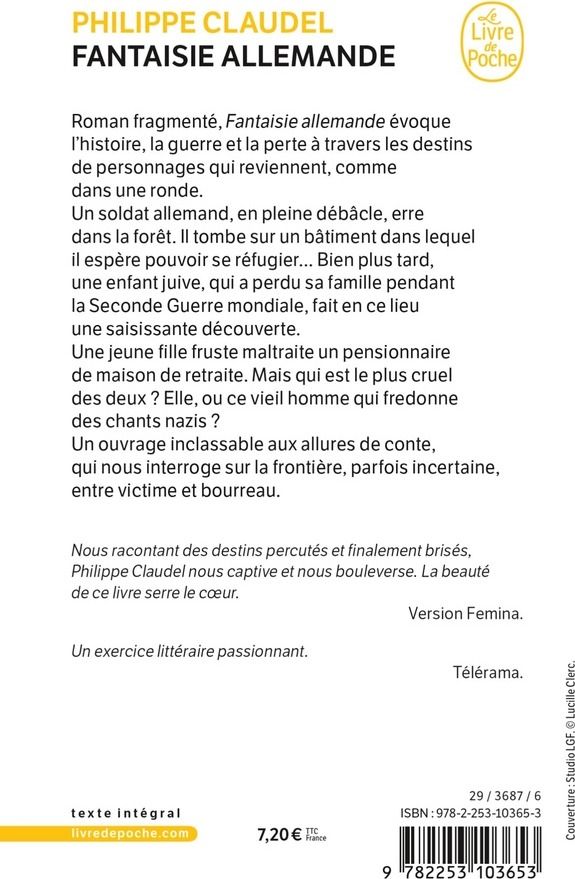 Quatrième de couverture de « Fantaisie allemande »