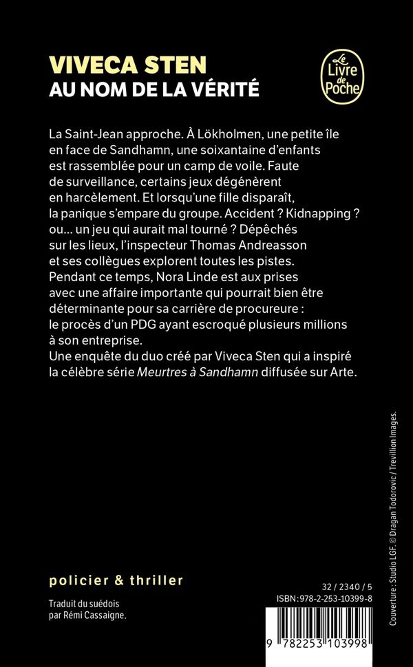 Quatrième de couverture de « Au nom de la vérité »