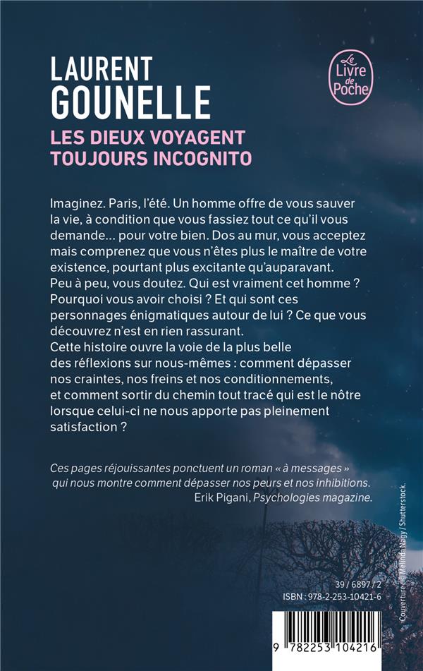 Quatrième de couverture de « Les dieux voyagent toujours incognito »