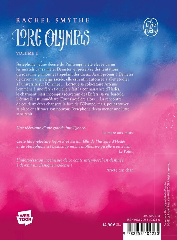Quatrième de couverture de « LORE OLYMPUS, TOME 1 »