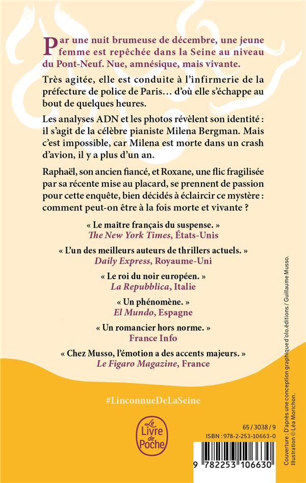 Quatrième de couverture de « L'INCONNUE DE LA SEINE »