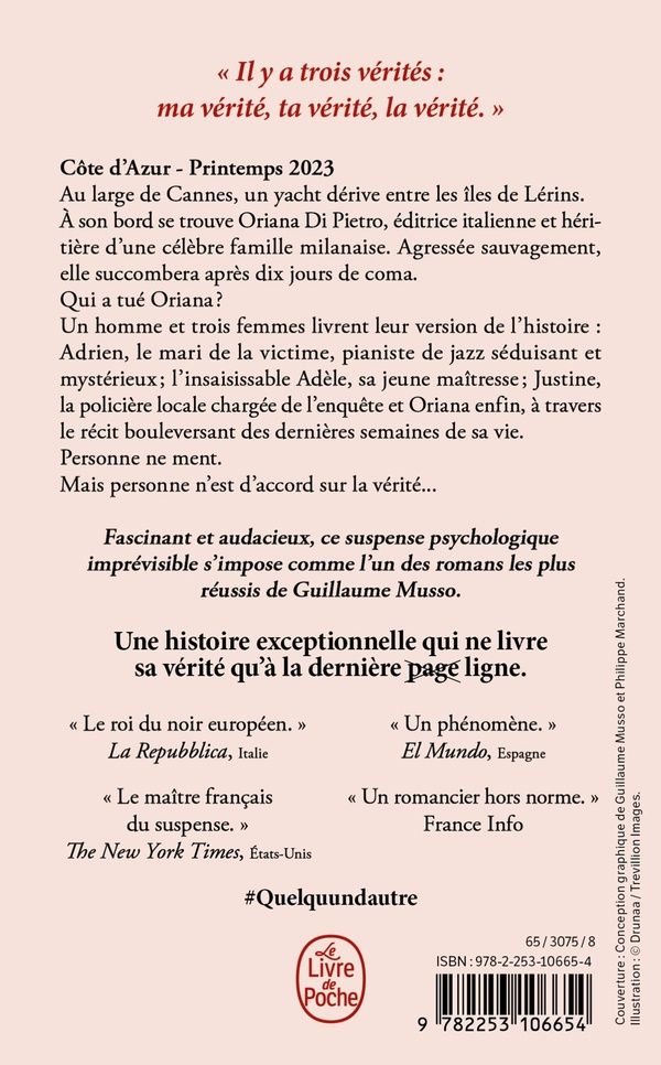 Quatrième de couverture de « QUELQU'UN D'AUTRE »
