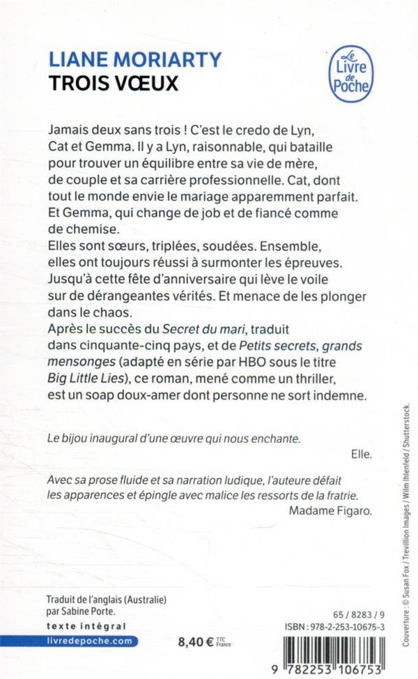Quatrième de couverture de « Trois voeux : roman »