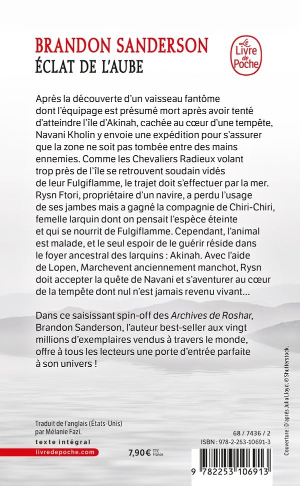 Quatrième de couverture de « Éclat de l'aube »