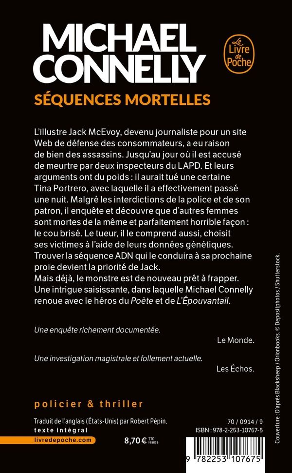 Quatrième de couverture de « SEQUENCES MORTELLES »