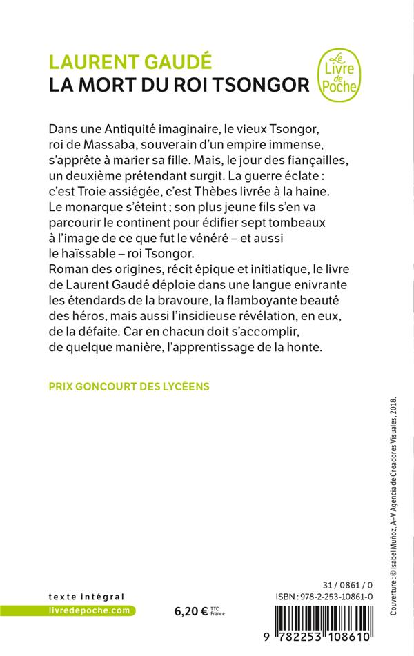 Quatrième de couverture de « La mort du roi Tsongor : roman »