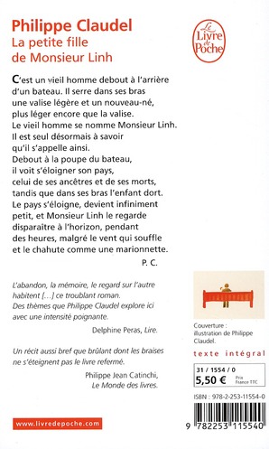 Quatrième de couverture de « La petite fille de monsieur Linh : roman »