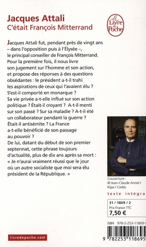 Quatrième de couverture de « C'était François Mitterrand »