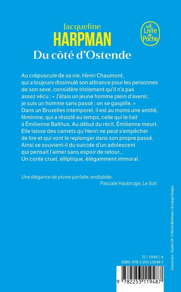Quatrième de couverture de « Du côté d'Ostende : roman »