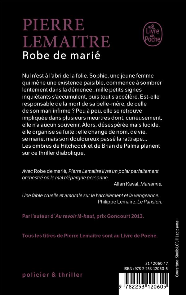 Quatrième de couverture de « Robe de marié »