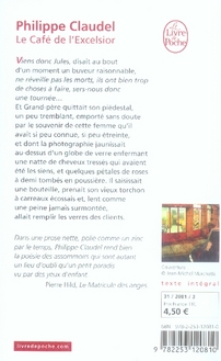 Quatrième de couverture de « Le café de l'Excelsior »