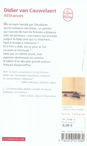 Quatrième de couverture de « Attirances »