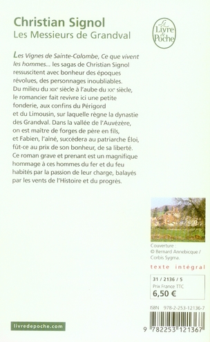 Quatrième de couverture de « Les messieurs de Grandval : roman »