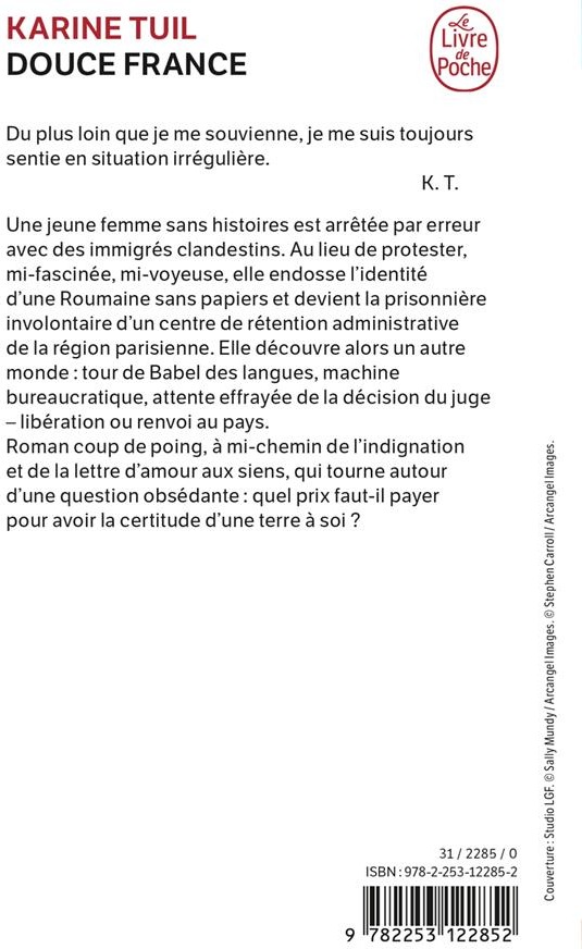 Quatrième de couverture de « Douce France : roman »