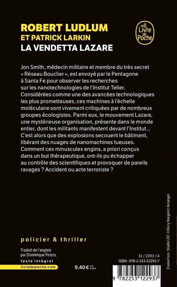 Quatrième de couverture de « LA VENDETTA LAZARE »
