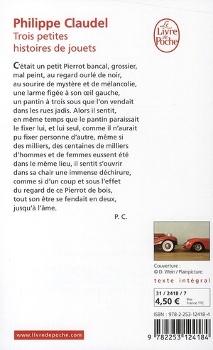 Quatrième de couverture de « Trois petites histoires de jouets »