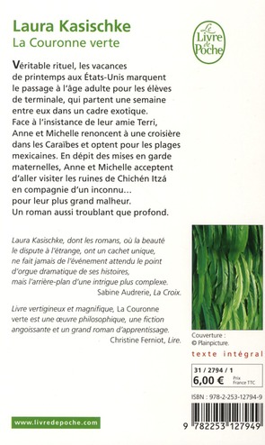 Quatrième de couverture de « La couronne verte »